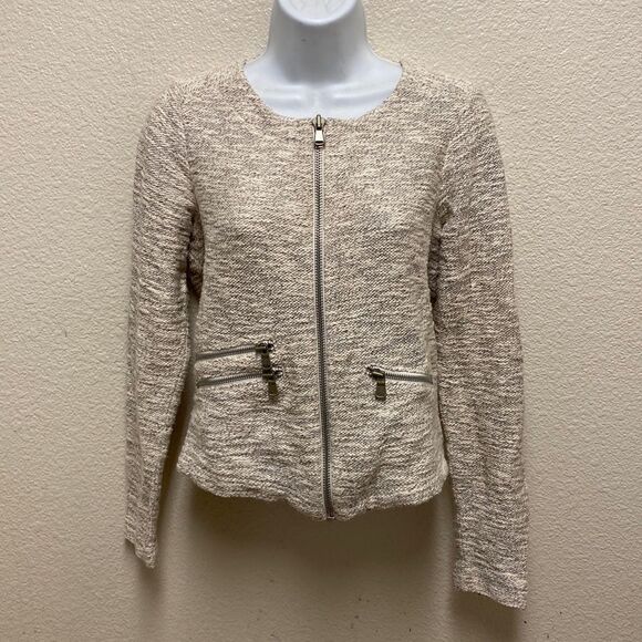 Lou & Grey Tweed Zip Jacket XS - Picture 1 of 6